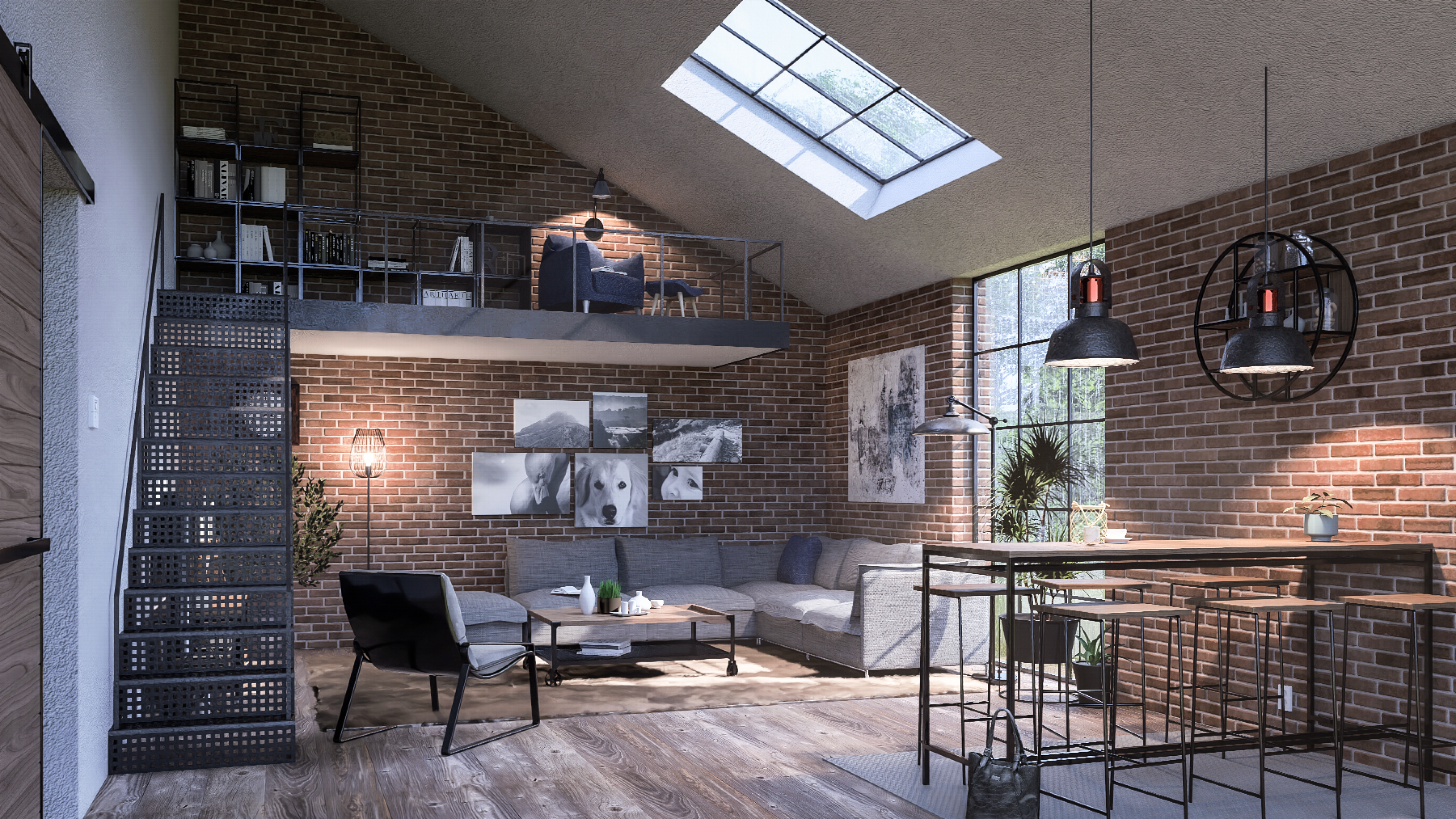 Industriële Woonkamer