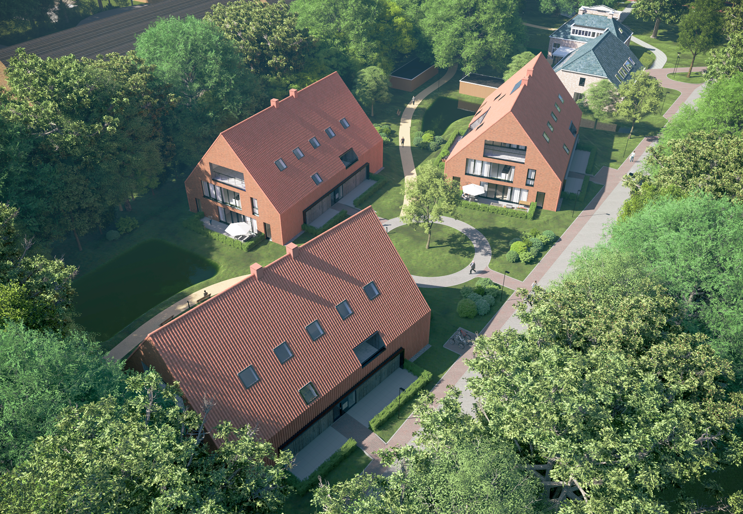 Exterieur Renders voor “Achter de Burcht”